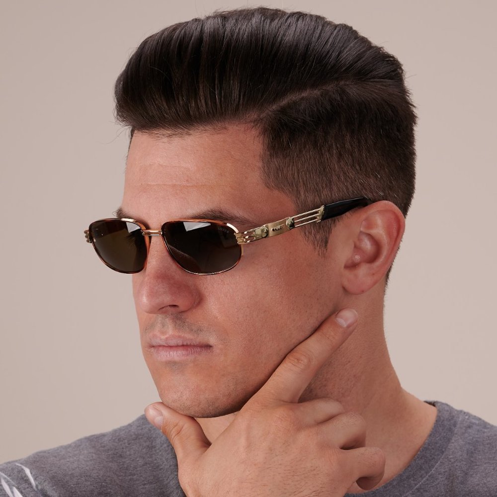 Rectangular Vintage Sunglasses By Lozza, Italy - image 5